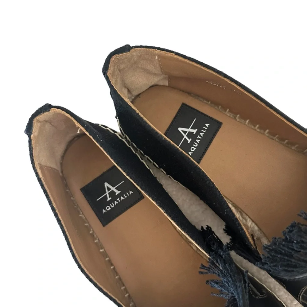 Aquatalia Kailyn‎ Espadrille Black Flats Shoes